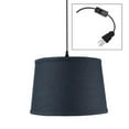 thumbnail image 5 of Shallow Drum 1 Light Swag Plug-In Pendant Hanging Lamp 10x12x8 Textured, 5 of 7