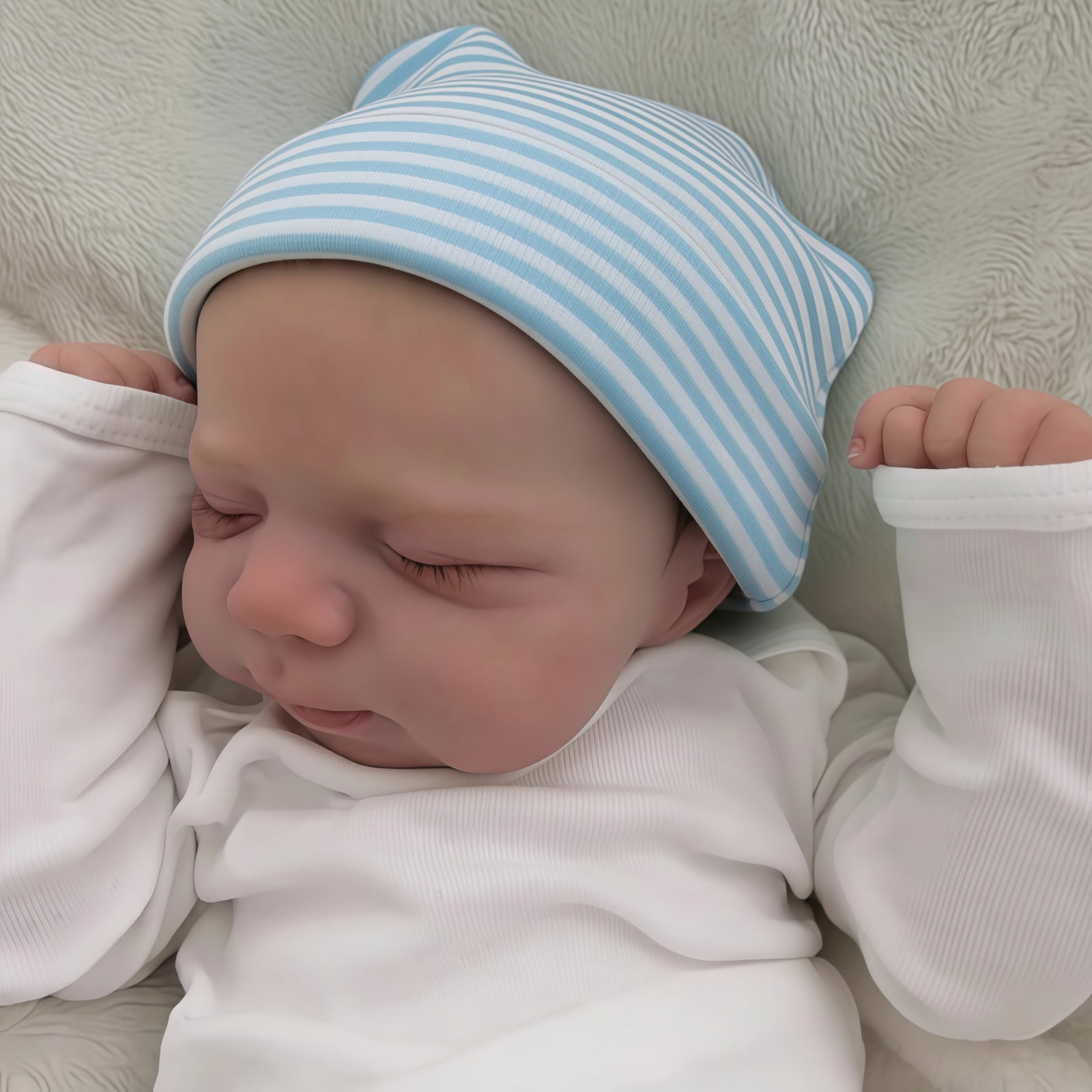 19 Inch adorable reborn baby doll - realistic details, hand-painted appearance, cute and real - perfect for collection and gift giving