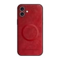 thumbnail image 2 of ELEHOLD PU Leather Case For iPhone 16 Plus Slim Magnetic Shockproof Cover, [MagSafe Compatible], [Lens&Screen Protection], Drop protection Case - Winered, 2 of 11