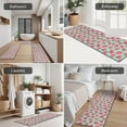 thumbnail image 5 of Pink Strawberry Plants Fruit Green Pattern Kitchen Rugs Sets Of 3,Kitchen Runner Rugs Non Skid Washable,Decorative Kitchen Floor Mats for Kitchen,Sink,Laundry,17"x30"+ 17"x47" + 17"x59", 5 of 6