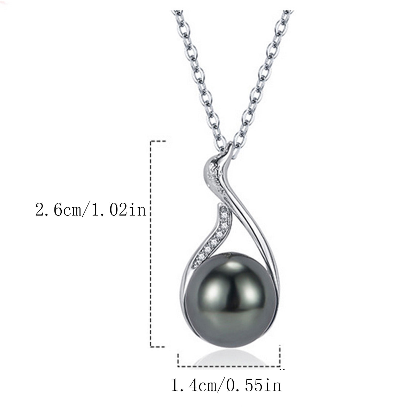 ネックレス・ペンダント TATIANA (SILVER925) Black swan Pearl Necklace NZ2070 BMY31 Tbopshirt Valentines Day Gifts Clearance,Earrings for Women