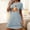 Blue, variant on Cxenplz Womens Halloween Nightgown Casual Summer Fall Crewneck Short Sleeve T Shirt Deess Soft Loose Print Tunic Shirt Pajamas Sleepwear on Clearance