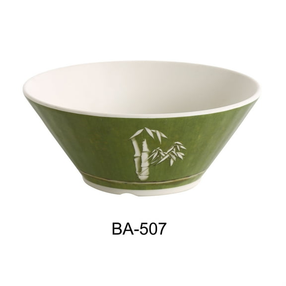Yanco BA-507 Bamboo Style 7" Salad Bowl, 32 OZ, Melamine, Pack of 24