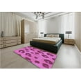 thumbnail image 5 of Ahgly Company Machine Washable Indoor Rectangle Transitional Bright Neon Pink Purple Area Rugs, 3' x 5', 5 of 7