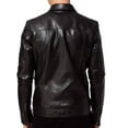 thumbnail image 2 of Men's Genuine Lambskin Leather Jacket Biker Soft Stylish Black Motorcycle Jacket A614, 2 of 3