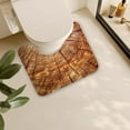 thumbnail image 4 of Bathroom Floor Mat Set | Super Absorbent Non-Slip 3 Piece Bath Rug Set | U-Shaped Mat Toilet Seat Cover | Soft Durable Polyester | Fast Drying | Modern Multicolor | 14.76x17.71in 13.77x17.71in, 4 of 6