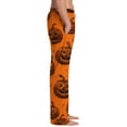 thumbnail image 4 of Mens Halloween Pajama Pants Witch Hat Skull Drawstring Funny Sleep Pants Ghost Skeleton Elastic High Waist Horror Pajama Pants, L, 4 of 6