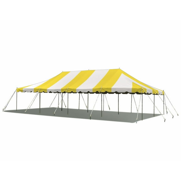 Party Tents Direct Weekender Outdoor Canopy Pole Tent, Yellow, 20 ft x 40 ft