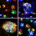 thumbnail image 5 of Qoosea Solar Fairy Lights Outdoor, 100 LED Cherry Blossom Fairy Lights Outdoor IP65 Waterproof Indoor 8 Modes for Garden Balcony Fence Decorations, 5 of 9