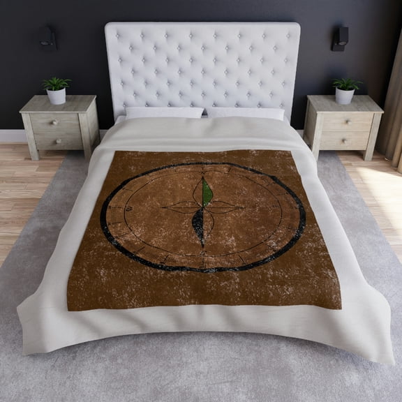 Crushed Velvet Blanket - Compass