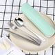 thumbnail image 4 of Juego de vajilla portátil Monstrate 4 Uds cuchara tenedor cuchillo palillos color azul rosa verde, 4 of 6