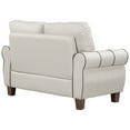 thumbnail image 4 of 58" W Sectional Sofa 2 Seat Couch, Mid-Century Sofa with PU Leather, Couches Sofas for Living Room Apartment Bedroom, Comfortable Small Couches for Small Spaces, 4 of 8