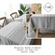 thumbnail image 4 of Elegante mantel de algodón y lino, funda lavable para mesa de comedor, mantel de picnic (asimetría - gris, 110 x 170 cm),, 4 of 5
