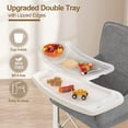 thumbnail image 5 of Baby Portable Booster Seat with Double Tray, BabyBond Upgraded Toddler Travel Baby Chair, Booster Seat for Dining Table, Stable and Foldable Booster Baby Chair for Indoor/ Outdoor (Grey), 5 of 8