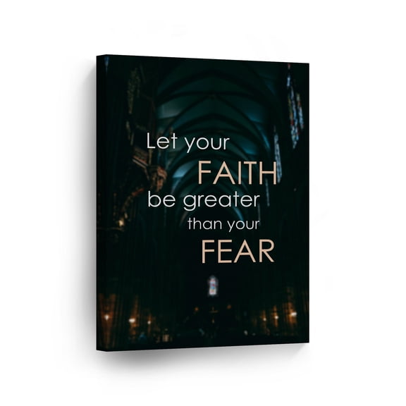 Smile Art Design Printed Abstract Religious Framed Canvas Art Print,8" x 12"