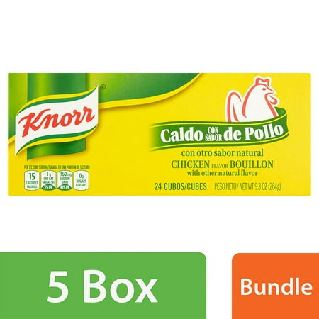 (5 Pack) Knorr Cube Bouillon Chicken 9.3 oz, 24 (Best Chicken Stock Cubes)