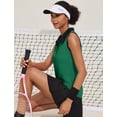 thumbnail image 6 of Pinspark Golf Shirts for Woman Sleeveless Tennis Tank Top UPF 50+ Workout Tee with Zipper V Neck Athletic Tops Quick Dry Exercise T Shirt, 6 of 6