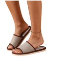 thumbnail image 6 of Agkizg Unisex Indoor Outdoor Slides, Womens Mens Beach Walking Sandals, Linen Open Toe Slide Sandals Breathable Comfortable Casual Indoor Home Couple Slippers, 6 of 7