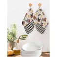 thumbnail image 2 of Farmhouse Rooster Kitchen Dish Towels for Drying Dishes Set of 3, Vintage Watercolor Flowers Black Plaid Waffle Weave Microfiber Hand Tea Bathroom Towels Quick Dry & Absorbent Towel 12x12, 2 of 7