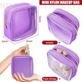 thumbnail image 2 of Bolsa de maquillaje Hushee de nailon transparente para mujer, impermeable, 4 unidades, 2 of 7