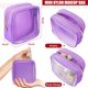 thumbnail image 2 of Bolsa de maquillaje Hushee de nailon transparente para mujer, impermeable, 4 unidades, 2 of 7