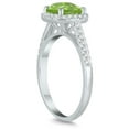 thumbnail image 2 of SZUL Women's Peridot and Diamond Ring in 10K White Gold, 2 of 6