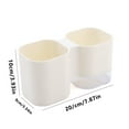 thumbnail image 4 of Pen Holder Detachable Desktop Brush Storage Box Plastic Decoration Flower Pot for Home Office  Light Blue, 4 of 8