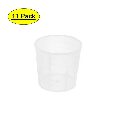 

Laboratory Plastic Liquid Container Measuring Cup Beaker 30mL Capacity 11pcs