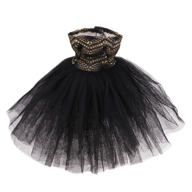 Vestido Hecho a Mano Zulema para Muñeca Princesa Negro