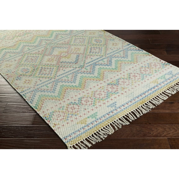 Hauteloom Granby Living Room, Bedroom Area Rug - Bohemian/Global - Blue, Dark Pink, Olive - 2' x 3'