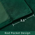 thumbnail image 3 of Cortinas Joydeco de terciopelo verde oscuro, 213 cm de longitud, 2 paneles, 3 of 7