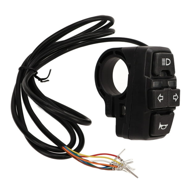 Interruptor de bocina para luz de bicicleta eléctrica, 36V, 48V, IP54, interruptor de Control a prueba de agua para manillar de 22,2mm, motocicletas, bicicletas eléctricas, Scooters YUNYI BRAND Deportes