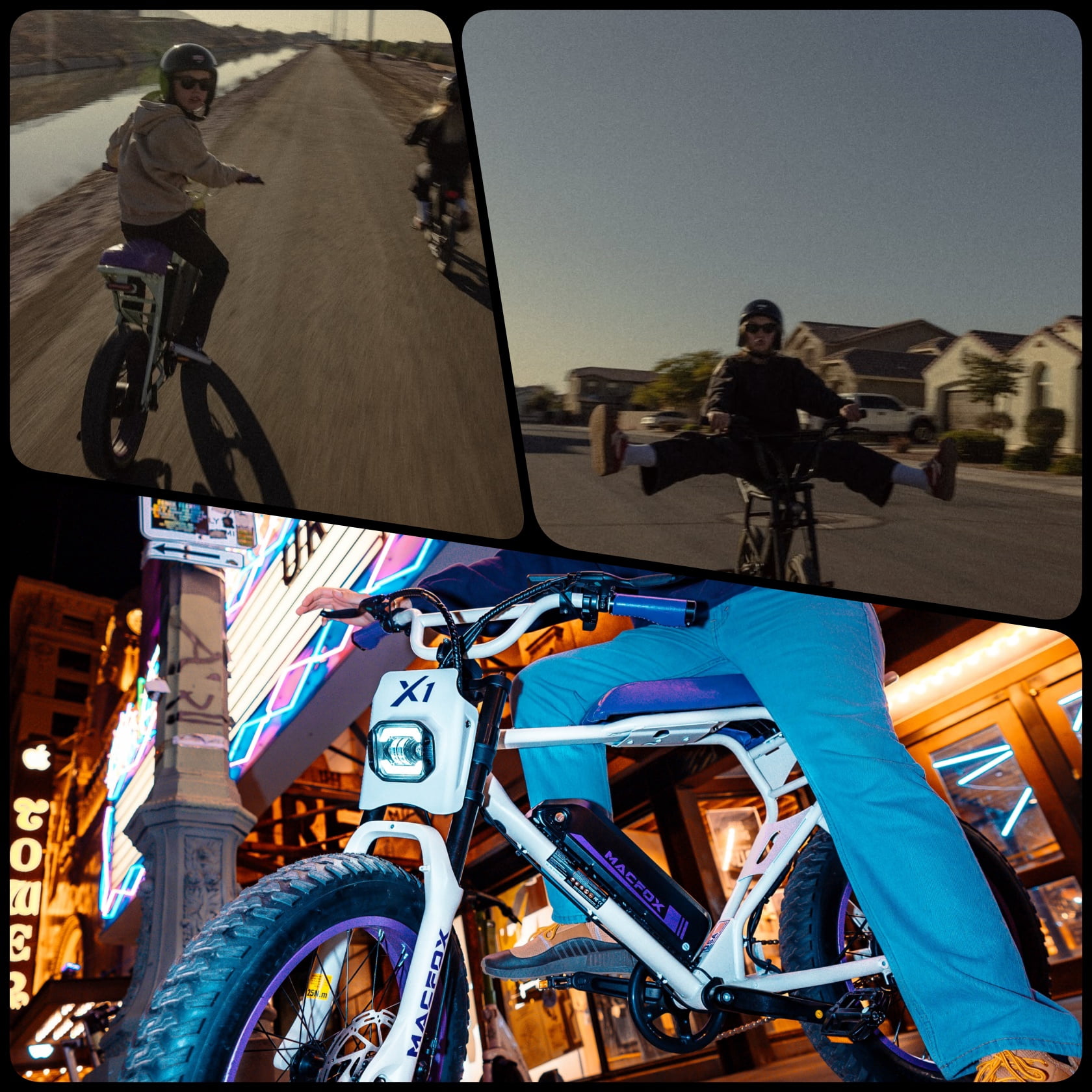 MACFOX X1S 750W Electric Bike for Adults – 20 MPH, 28-Mile Range, 20"x4" Fat Tires, Ideal for City & School Commuting(Shipping from California)
