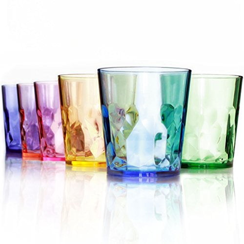 Plastic Cup Break Resistant Tumbler Glasses-Set-6 14oz Shatterproof Tritan 