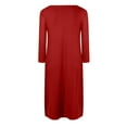 thumbnail image 7 of Plus Size Wrap Dresses for Cocktail Party, Womens Sexy V Neck Bodycon Wrap Dress Long/Short Sleeve Midi Sheath Dress, 7 of 7