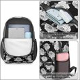 thumbnail image 4 of Pioneer Flower Floral Print Pattern 17" School Backpacks for Teens,Waterproof Oxford Fabric,S-Shape Padded Straps for School,Travel,Hiking,Camping, 4 of 5