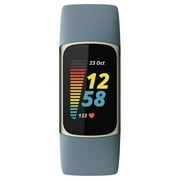 Fitbit Charge 5 Fitness Tracker - Steel Blue and Platinum Stainless Steel