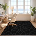 thumbnail image 3 of Design&I 8'x10' Ultra Soft Area Rug, Black Elegance Geometric Interlace Design Contemporary Art Inspired Symmetrical Fluffy Washable Non Shedding for Bedroom Living Room Under Sectional, 3 of 3