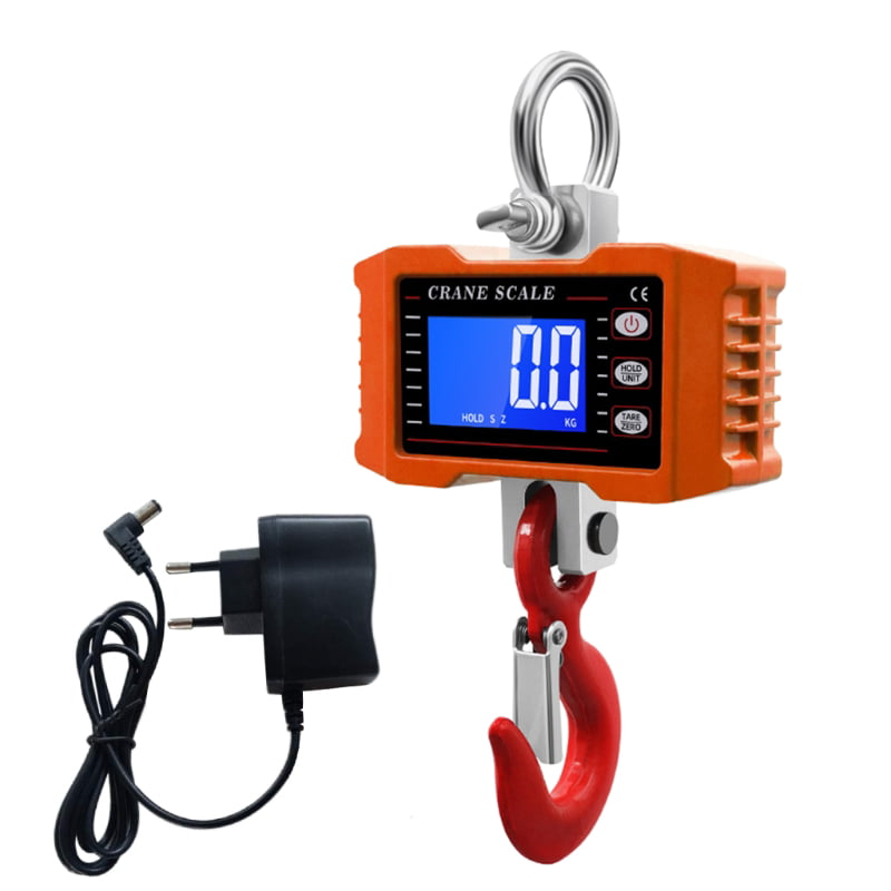 Details about   Digital Crane Heavy Duty Hanging Hook Scales 1000KG/1TON 2000LBS Weighing Scales 
