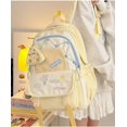 thumbnail image 3 of LHSHID Kawaii Backpack for Girls Teen Middle School College Daypack for Travel Casual Bookbag with Cute Pendant (Yellow), 3 of 6