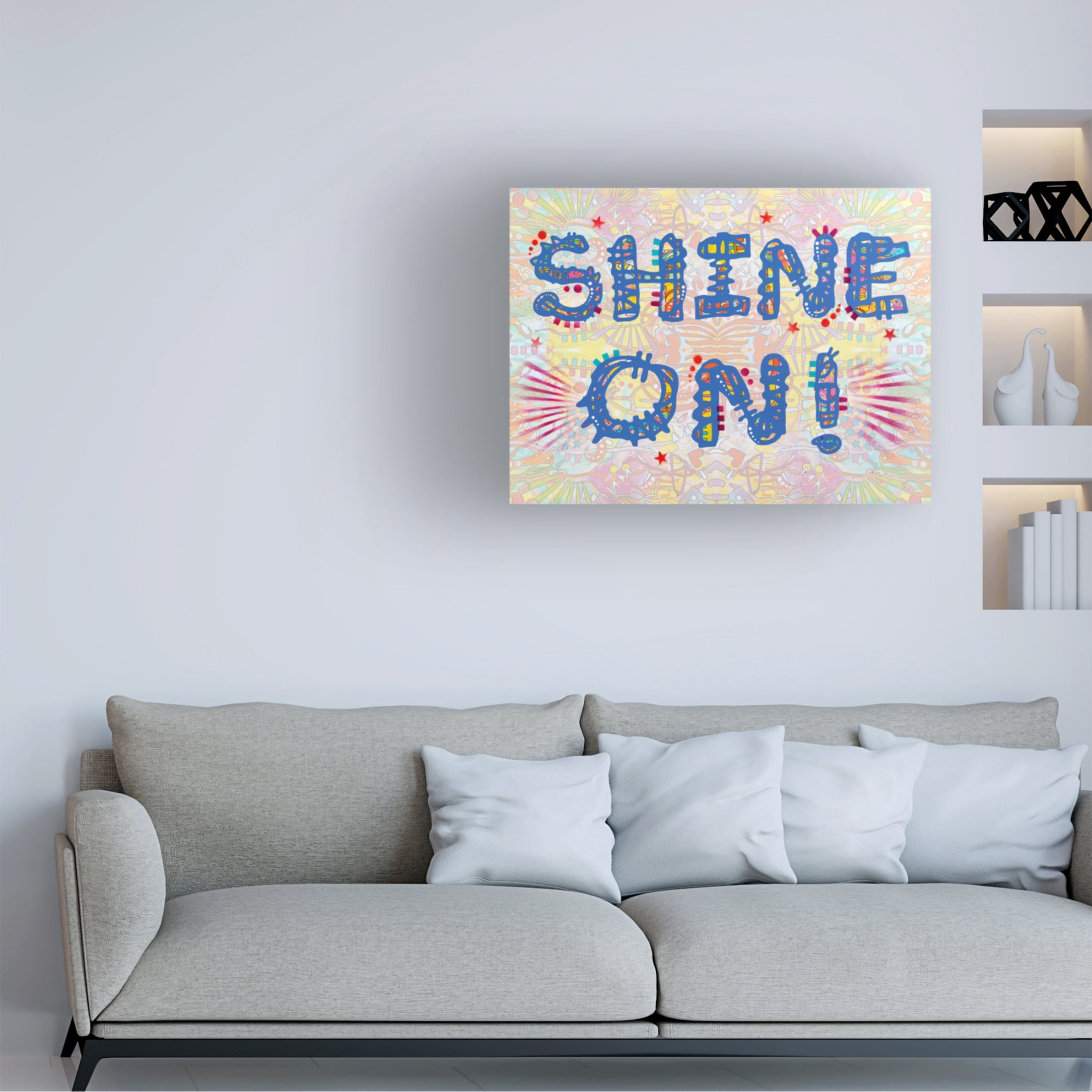 Canvas Wall Art - Dean Russo 'Shine On' Wall Art for Living Room, Bedroom, or Office Décor by Trademark Fine Art - 47 x 35 Inches