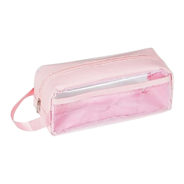 Back to School Supplies Under $1 Lzobxe Pencil Case Pencil Pouch  Transparent Large Capacity Visible Pencil Case, Minimalist Student  Stationery Bag