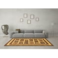 thumbnail image 3 of Ahgly Company Indoor Square Abstract Brown Modern Area Rugs, 7' Square, 3 of 4