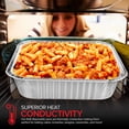 thumbnail image 6 of 8x8 Foil Pans with Lids (10 Pack) 8 Inch Square Aluminum Pans with Covers - Foil Pans and Foil Lids - Disposable Food Containers Great for Baking Cake, Cooking, Heating, Storing, Prepping Food, 6 of 6