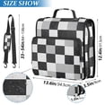 thumbnail image 2 of FORMRS Zipper Binder with Shoulder Strap 2-inch Ring 500 Sheet Capacity File Bag, Black and Gray Plaid Pattern, 2 of 5