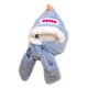 thumbnail image 1 of Bufanda con capucha, gorro de animales, gorro con protección para las orejas, gorro para niñas y niños, 3 en 1, novedad Cocodrilo, 1 of 7