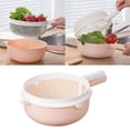 thumbnail image 2 of Plastic Handles Rice Wash Basket Double Layer Drain Basket Kitchen Fruit Vegetable Wash Colanders Kitchen Utensils, 2 of 5