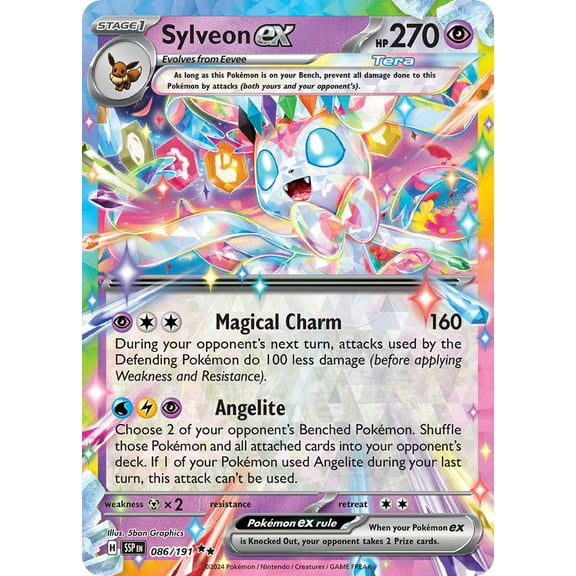 Pokemon Surging Sparks Double Rare Sylveon ex #86