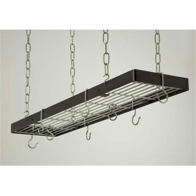 Rogar 2401 35 Inch x 8 1/2 Inch Rectangle with grid - Hammered Steel/Chrome