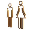 thumbnail image 1 of Letrero para puerta de baño Sunnimix para hombres y mujeres Plástico ABS, 1 of 8